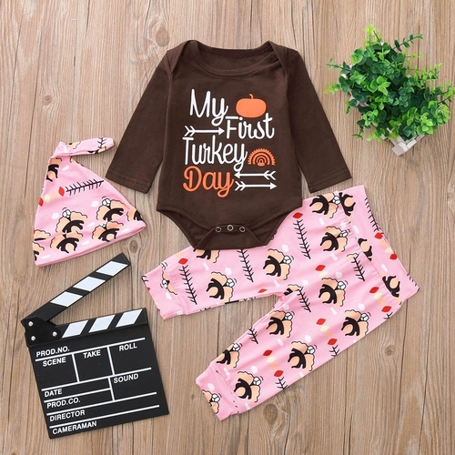 Newborn Kids Girls Clothing Sets Summer Cute 3PC