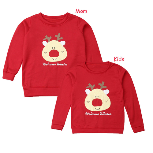 Christmas Family Matching Women Kid Xmas Tops