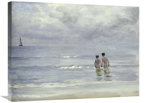 Global Gallery GCS-266697-30-142 30 in. Boys Bathing on the Beach at S