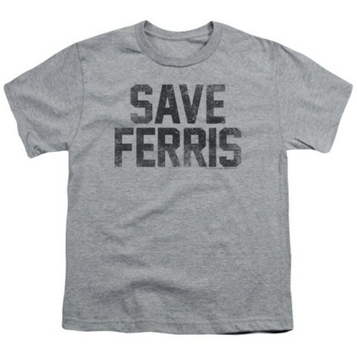 Trevco Ferris Bueller-Save Ferris Short Sleeve Youth 18-1 Tee- Athleti