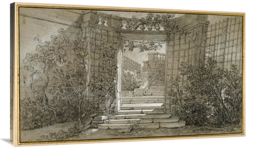 Global Gallery GCS-453914-44-142 44 in. Landscape with a Staircase & a