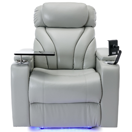 Power Motion Recliner with USB Charging Port and Hidden Arm Storage,