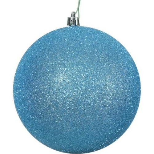 Vickerman N592074DQ 8 in. Midnt Green Sequin Drilled Cap Christmas Orn