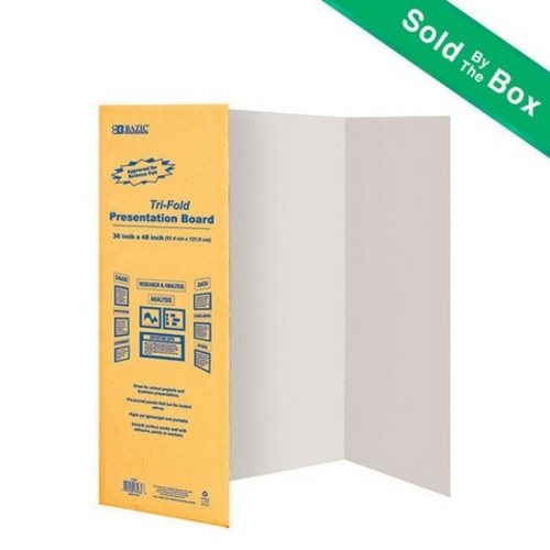 Bazic 5033   36" X 48" White Tri-Fold Corrugated Presentatio
