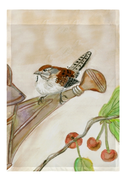 Betsy Drake FL268 Carolina Wren Flag - 12.5 x 18 in.