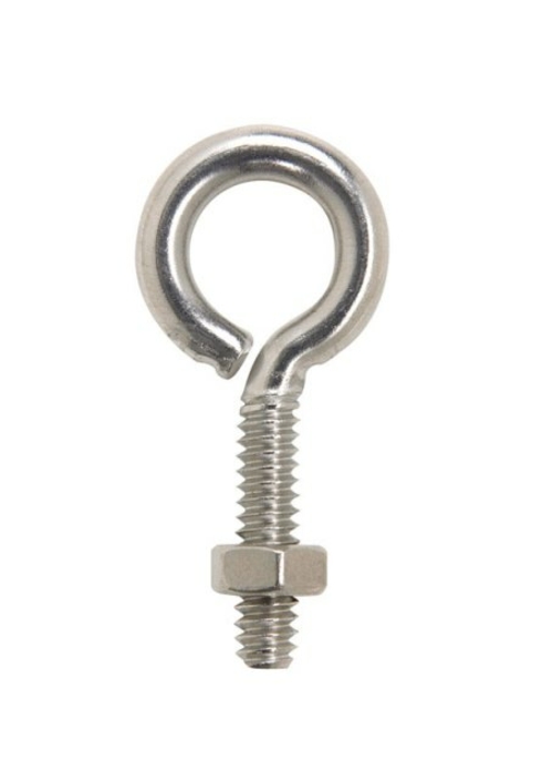 Hampton 02-3456-431 Bolt Eye Closed with Stainless Steel Hex Nut  0.18