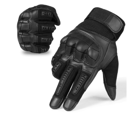 Touch Screen Tactical Rubber Hard Knuckle Full Finger Gloves 