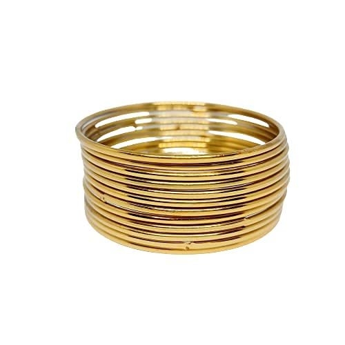 Traditional Plain Bangles Set For Women/Girls Gold