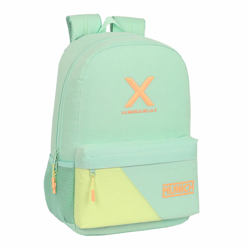 School Bag Munich Sunset Green Yellow (30 x 46 x 14 cm)