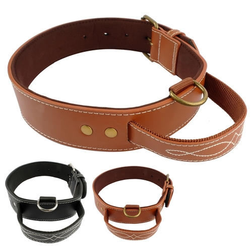 Real Leather No Pull Dog Collar Genuine Leather