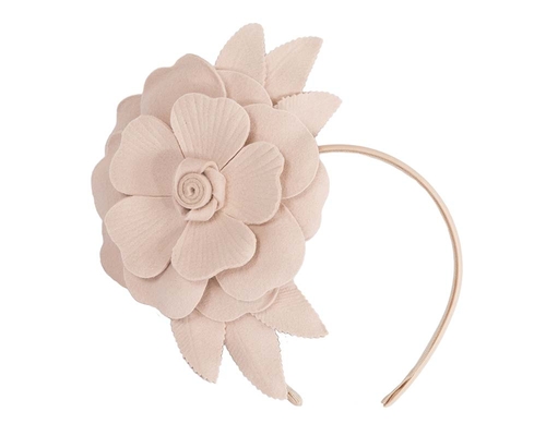 Beige felt flower fascinator