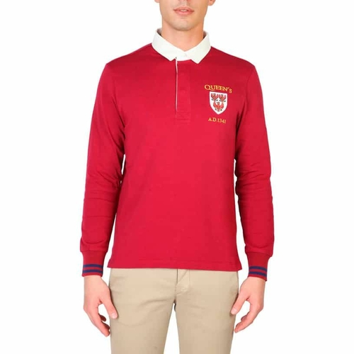 Red Oxford University QUEENS-POLO-ML-RED