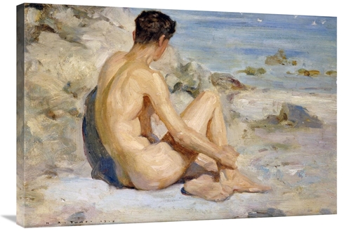 Global Gallery GCS-267432-36-142 36 in. Boy on a Beach Art Print - Hen