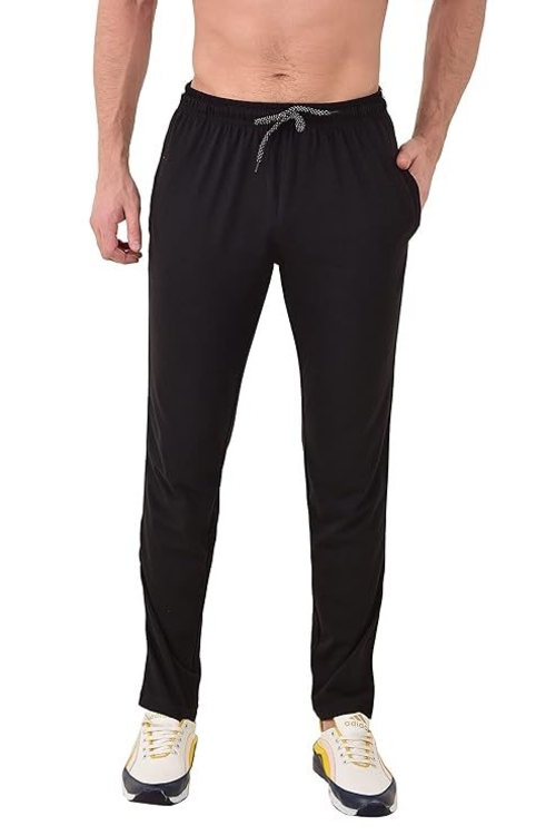 Main Men Black Regular fit Cotton Trackpants Size XL image