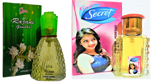 Gita Rajnigandha & Secret COMBO Perfume - 60 ml Pack of 2 (For Men &