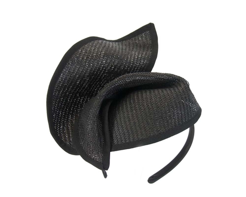 Black fashion pillbox fascinator hat for races  MA564B