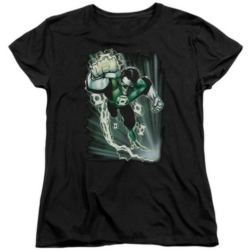 Trevco Jla-Emerald Energy Short Sleeve Womens Tee- Black - Medium