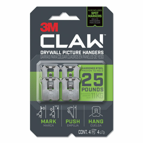 3M 3PH25M4ES Claw Dryfwall Picture Hanger, Stainless Steel