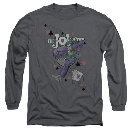 Trevco Batman-Always A Joker - Long Sleeve Adult 18-1 Tee - Charcoal&#