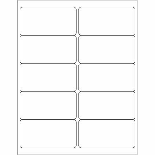 Box Partners LL290 4 x 2 in. Opaque White Blockout Laser Labels - Pack