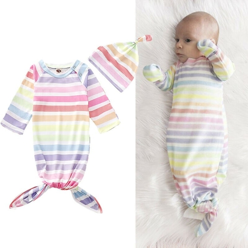 Pudcoco Autumn Cotton Newborn Kid Baby Striped