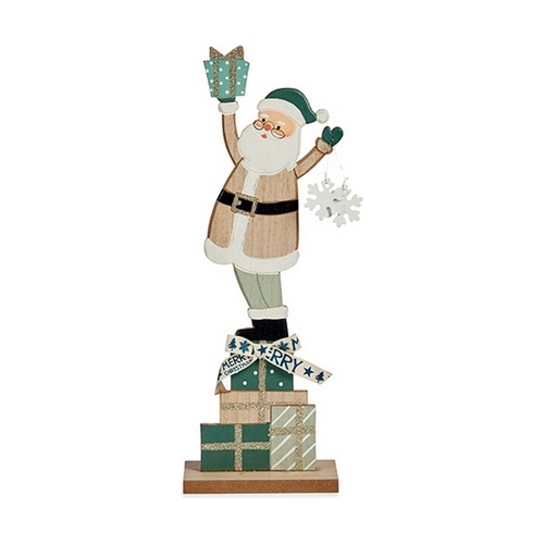 Decorative Figure Green Father Christmas 7 x 40 x 14 cm Wood
