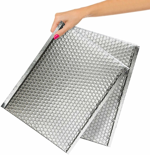 Thermal Bubble Mailers 12 x 17 Inch Size. Pack of 25 Metallic Thermal
