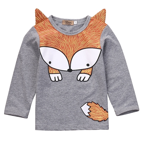 Toddler Kids Spring/Autumn Cute Cartoon Fox  T