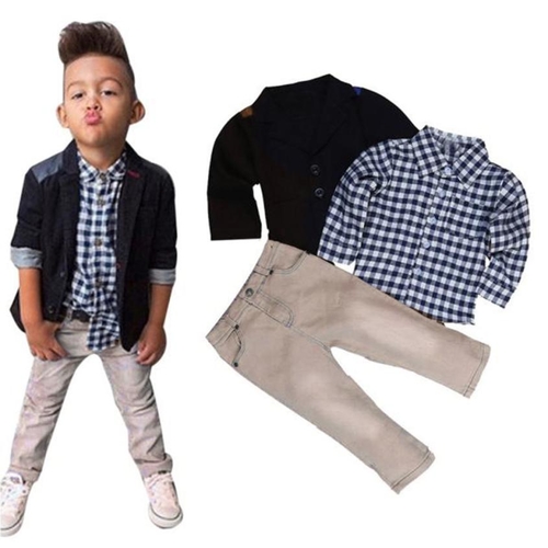 1 Set Kids Boys Business Suit+Shirt