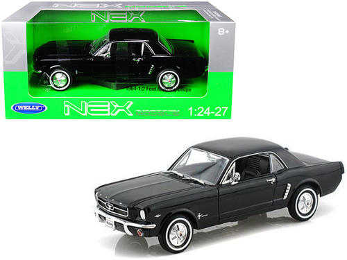 1964 1/2 Ford Mustang Coupe Hard Top Black 1/24-1/27 Diecast Model Car