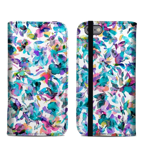 DecalGirl AIP6FOC-AQUFLWR Apple iPhone 6 Folio Case - Aquatic Flowers