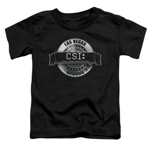 Trevco Csi-Rendered Logo - Short Sleeve Toddler Tee - Black- Large 4T