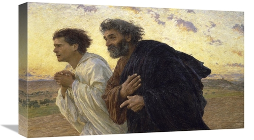 Global Gallery GCS-276937-22-142 22 in. Disciples Peter & John Rushing