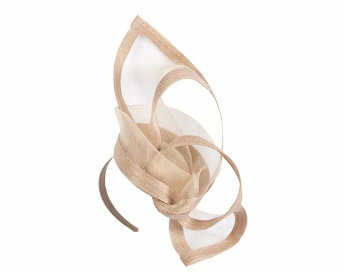 Nude edgy racing fascinator