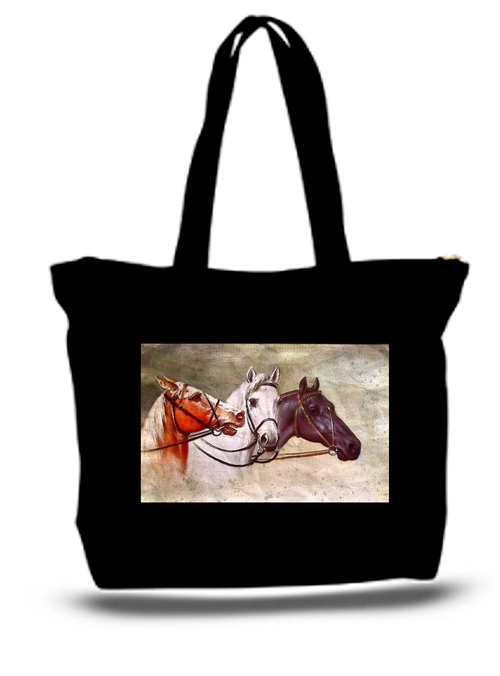 Horses Large Tote Grocery & Stuff Bag