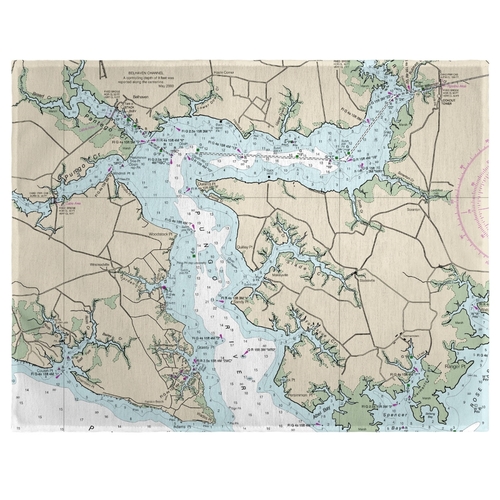 Betsy Drake PM11548PR 14 x 18 in. Pungo River, NC Nautical Map Pla