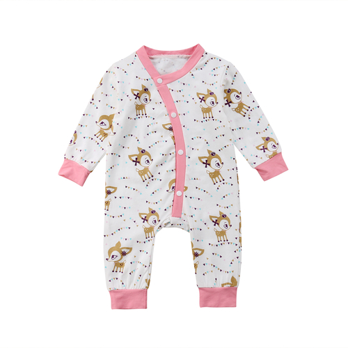 Newborn Baby Boys Girls Deer Romper  Jumpsuit