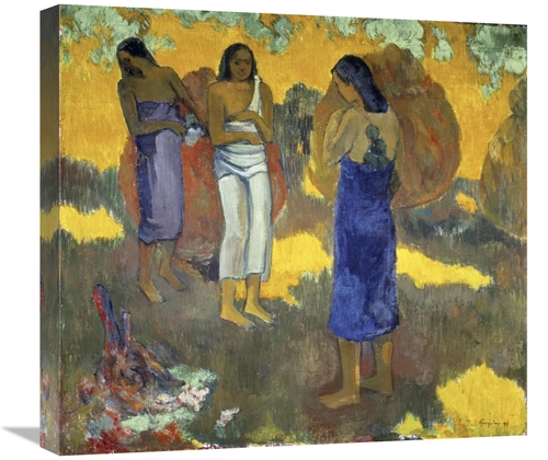Global Gallery GCS-277665-22-142 22 in. Three Tahitian Women Against a