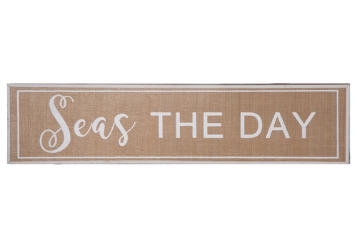 Urban Trends Collection 53335 Wood Rectangle Wall Art with Seas the Da