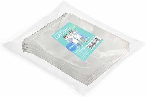 White Disposable Lab Coats XL Size Pack of 10, Surgical Lab Coats 40