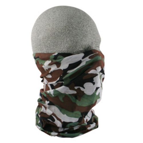 Zan Headgear T118 Motley Tube  100 Percent Polyester  Woodland Camo