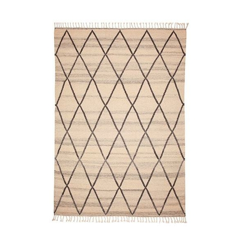 Berber Kilim White Wool Rug