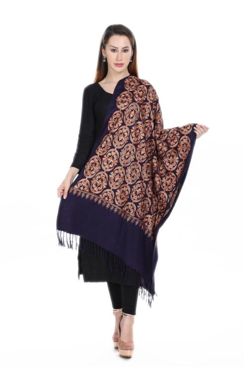 Elegant Acrylic & Viscose Stylish Motif Print Stole for Women