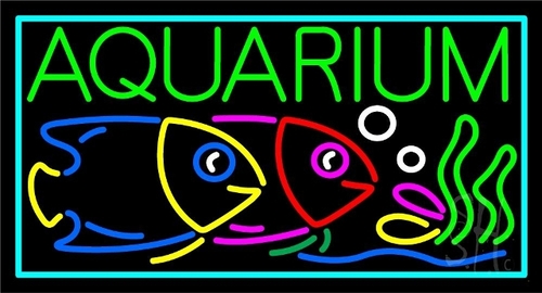 Everything Neon N105-4905 Green Aquarium Fish 1 LED Neon Sign 20"