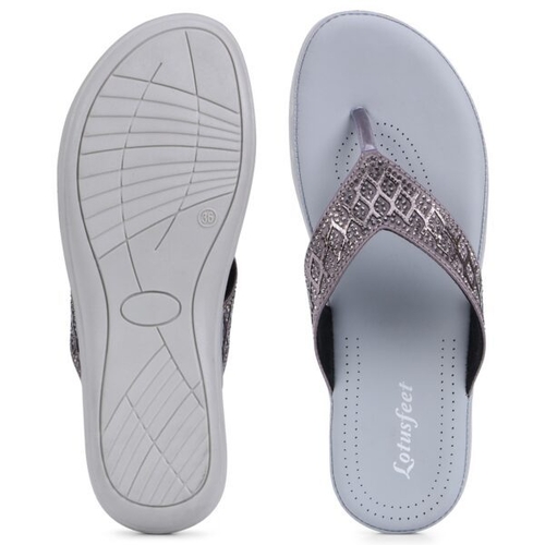 Stitched Style Flat for Women Laser cut work