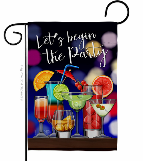 Breeze Decor G167059-BO Begin The Party Garden Flag Beverages Cocktail