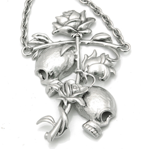 Til Death Do Us Part - Skulls with Rose Necklace