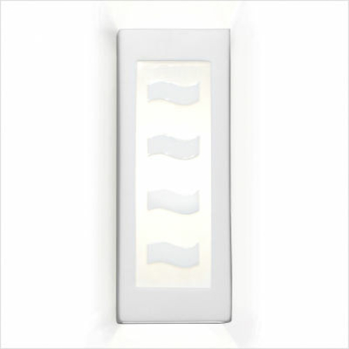 A19 G1A White Serenity Wall Sconce - White Satin - Jewel Collection