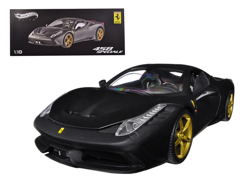 Ferrari 458 Speciale Elite Edition Matt Black 1/18 Diecast Car Model