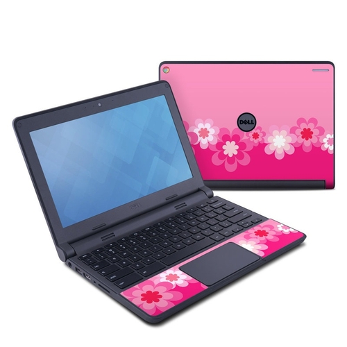 DecalGirl DC11-RETROFLOWER-PNK Dell Chromebook 11 Skin - Retro Pink Fl